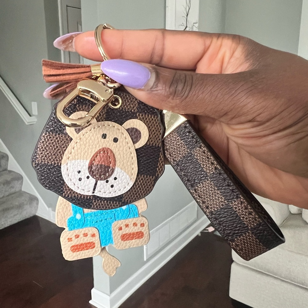 Nib Unbranded Lion Key Chain & Bag Charm - Brown … - image 2